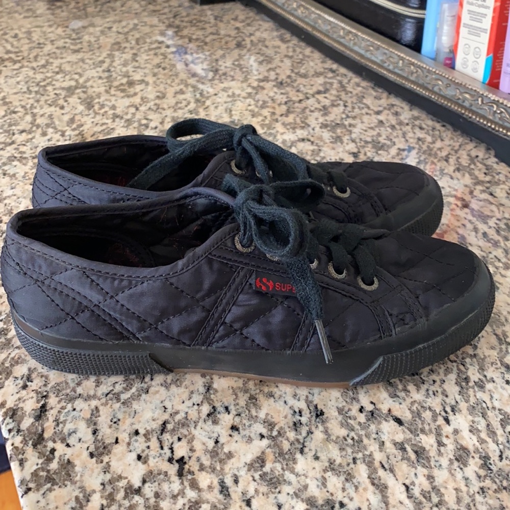 Superga Quilted Lace Black size 35 5.5 - Picture 3 of 7